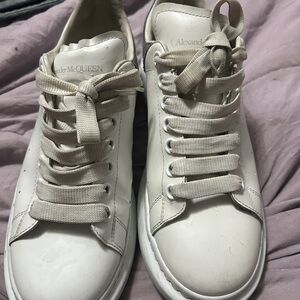 Alexander McQueen White Athletic Shoes